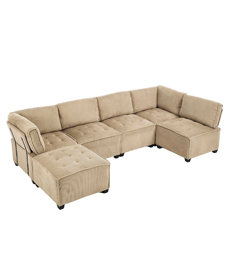 Streamdale U-Shaped Modular Sectional Sofa with Reversible Chaise