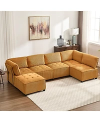 Streamdale Furniture U-Shaped Modular Sectional Sofa with Reversible Chaise