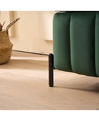 Streamdale Green Velvet Storage Bench 49"