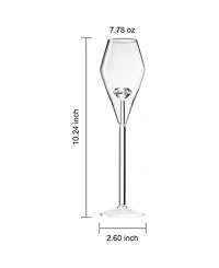The Wine Savant Wedding Toast Champagne Flute Glasses, Set of 2