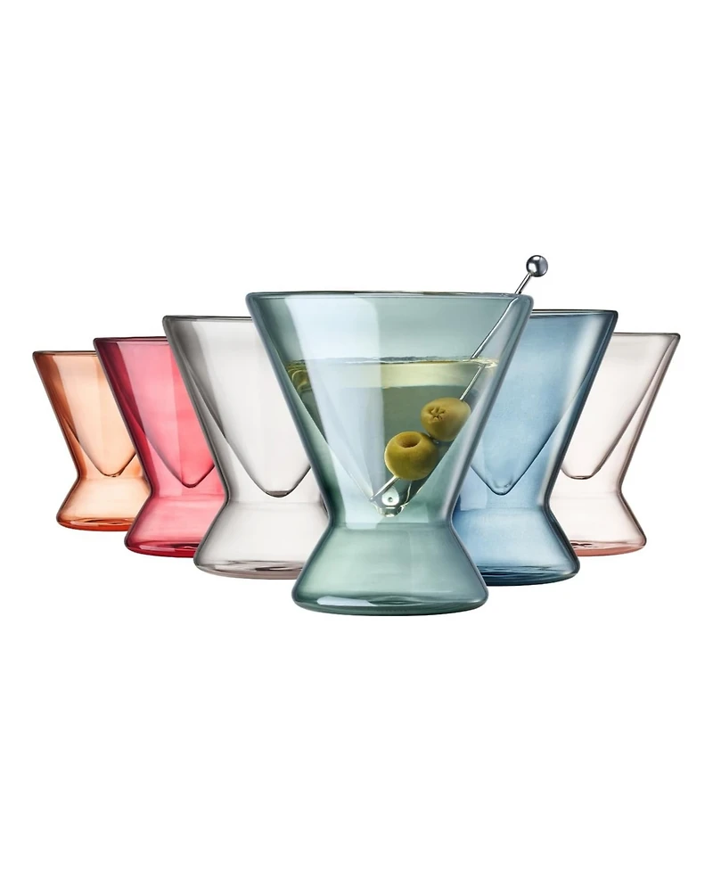 The Wine Savant Khen Classic Stemless Martini Glasses, Set of 6