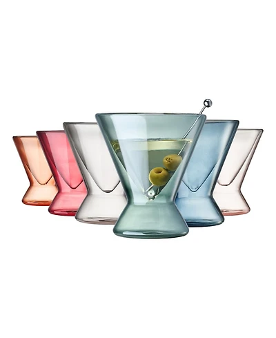 The Wine Savant Khen Classic Stemless Martini Glasses, Set of 6