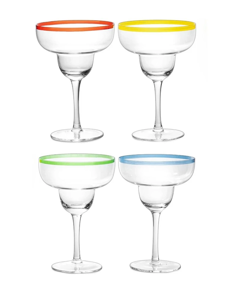 The Wine Savant Classic Handblown Margarita Glasses, Set of 4