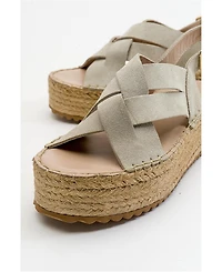 Lontano Suede Leather Platform Sandal (Women)