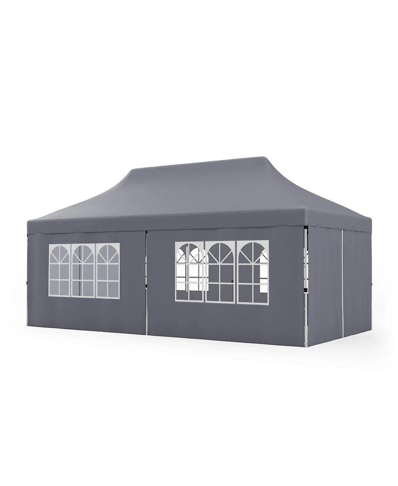 10 x 20 Feet Pop up Canopy with 6 Sidewalls Windows and Carrying Bag