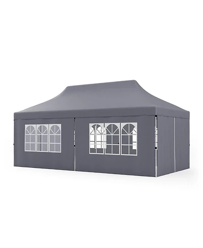 10 x 20 Feet Pop up Canopy with 6 Sidewalls Windows and Carrying Bag