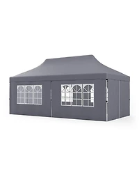 10 x 20 Feet Pop up Canopy with 6 Sidewalls Windows and Carrying Bag