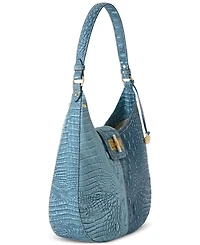 Brahmin Fallon Denim Secour Medium Leather Shoulder Bag