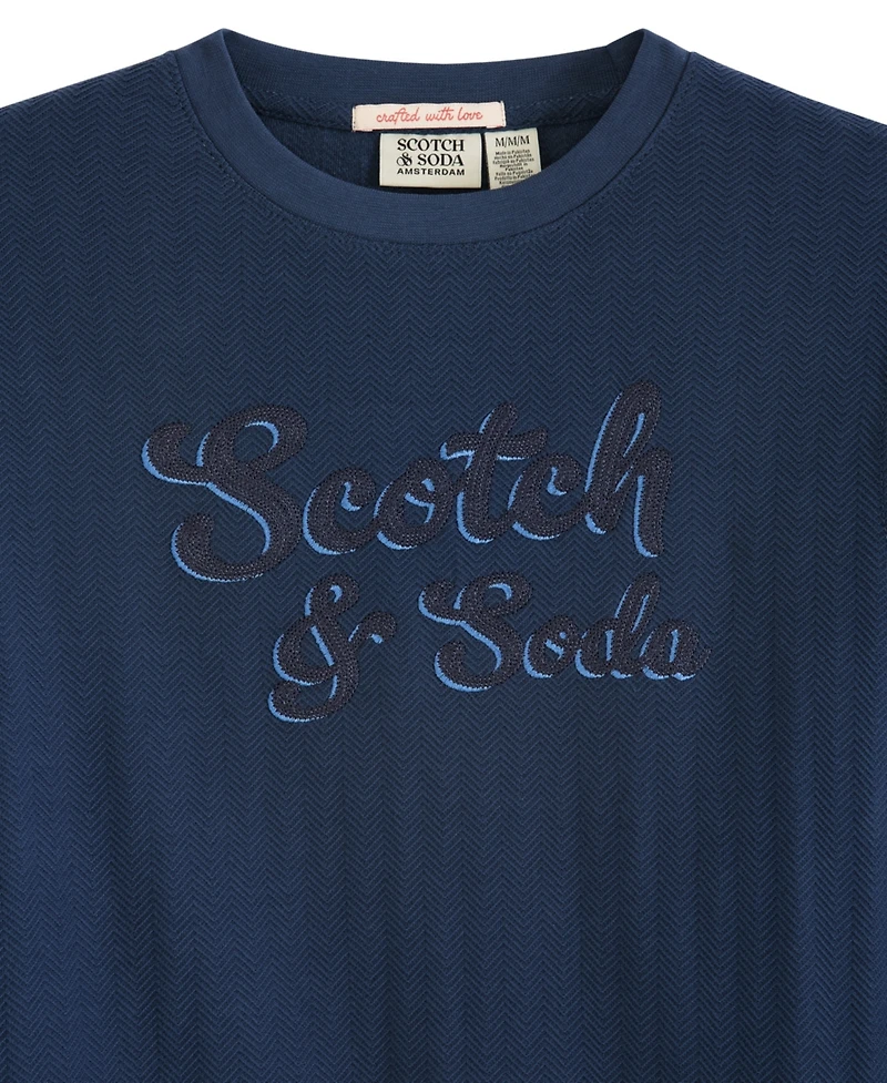 Scotch & Soda Big Boys Embroidered Crewneck Sweatshirt