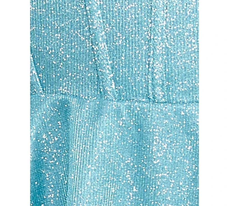 B Darlin Juniors' Strapless Tiered Shimmer Dress