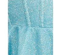 B Darlin Juniors' Strapless Tiered Shimmer Dress
