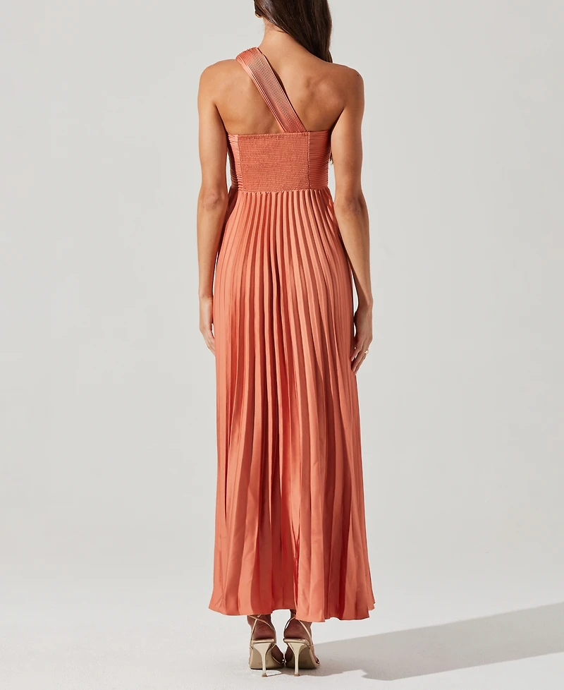 Astr the Label Women's Rasya One-Shoulder Pleated Dress