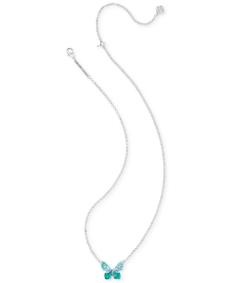 Kendra Scott Mixed Stone Butterfly Pendant Necklace, 16" + 3" extender