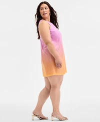 On 34th Plus Ombre Sleeveless Sequin Shift Dress, Exclusively at Macy's