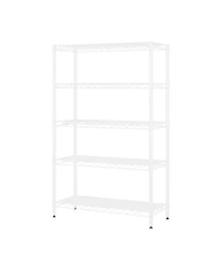 Wire Shelving Metal Storage Rack Adjustable Shelves, Standing Storage Shelf Units for Laundry Bathroom Kitchen Pantry Closet(White, 42L x 18W x 71H
