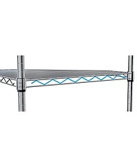 6 Tier Shelf Corner Wire Shelf Rack Pentagonal Shelves Adjustable Metal Heavy Duty Free Standing Corner Storage Display Chrome Rack for Bathroom, Livi