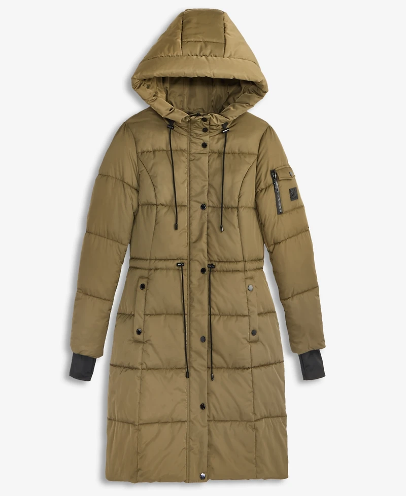 Steve Madden Women's Hooded Puffer Utility Coat
