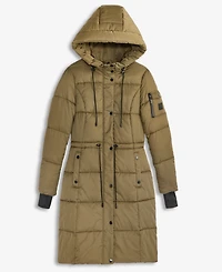 Steve Madden Women's Hooded Puffer Utility Coat
