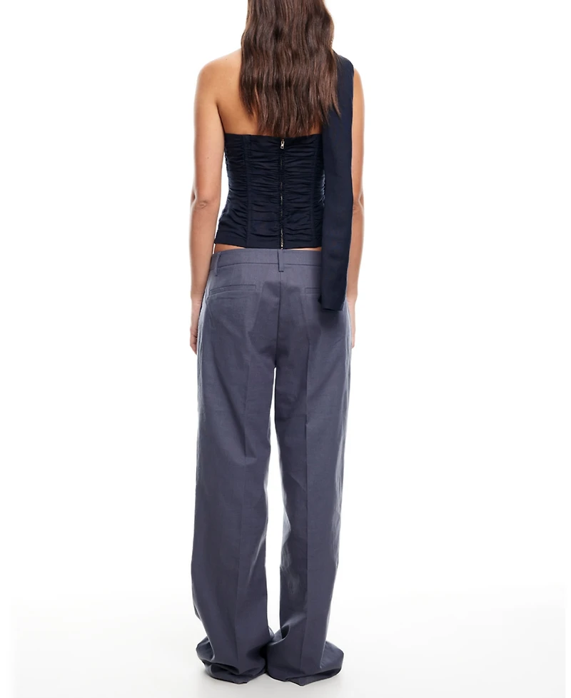 Lioness Women's Island Ruched Scarf-Trim Tube Top