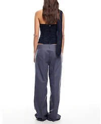 Lioness Women's Island Ruched Scarf-Trim Tube Top