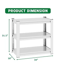 Streamdale Metal Aquarium Stand, 3-Tier, Adjustable, 34"H
