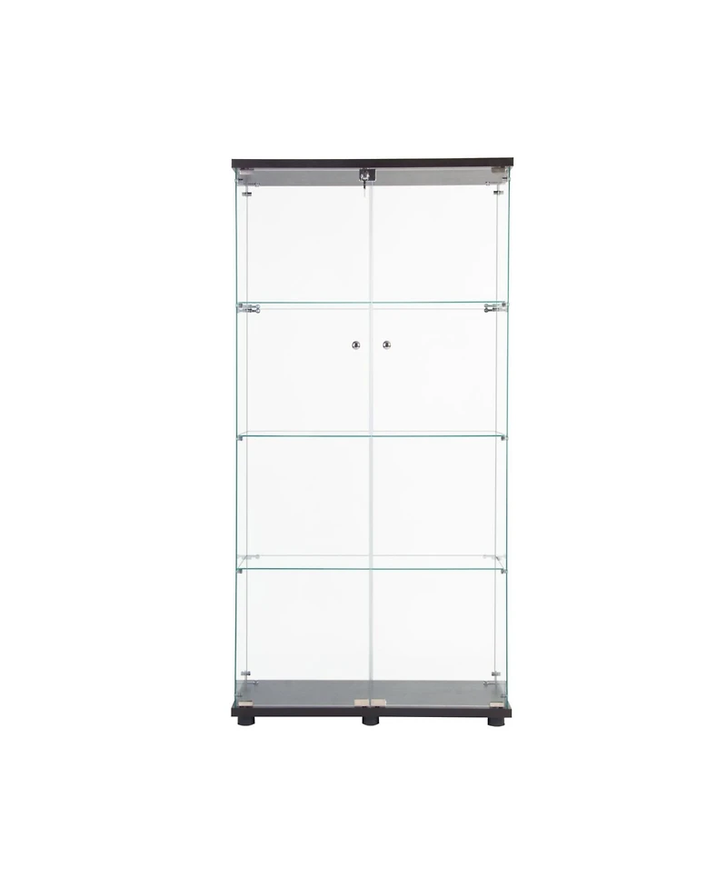 Streamdale Led Strip Light Glass Display Cabinet - Black