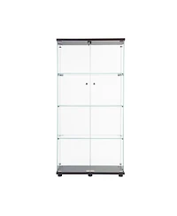 Streamdale Led Strip Light Glass Display Cabinet - Black