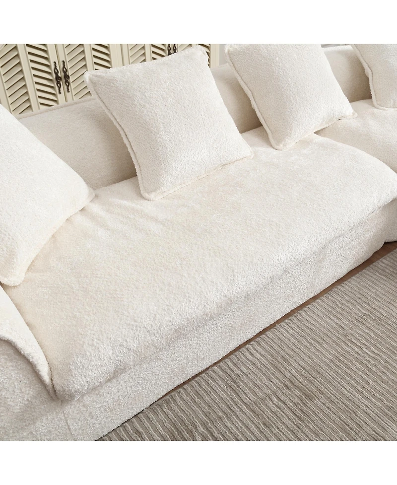 Streamdale Cozy Boucle Sofa Triple Seat with Unique Design