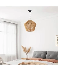 Streamdale Boho Hemp Rope Pendant Light for Kitchen or Home