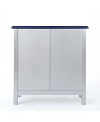 Elegant Firwood Cabinet With Carved Panels And Ample Storage