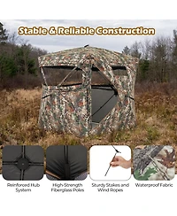 360° One Way See Through Hunting Blind Ground Blind with Portable Carrying Bag