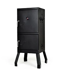 Vertical 2-tier Outdoor Barbeque Grill with Temperature Gauge
