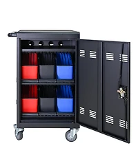 Streamdale Tablet Laptop Charging Basket (Black) with Cable Management