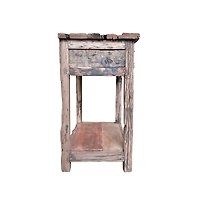 Streamdale 31.5x17.5x31.5" Rustic 2-Drawer Kitchen Island