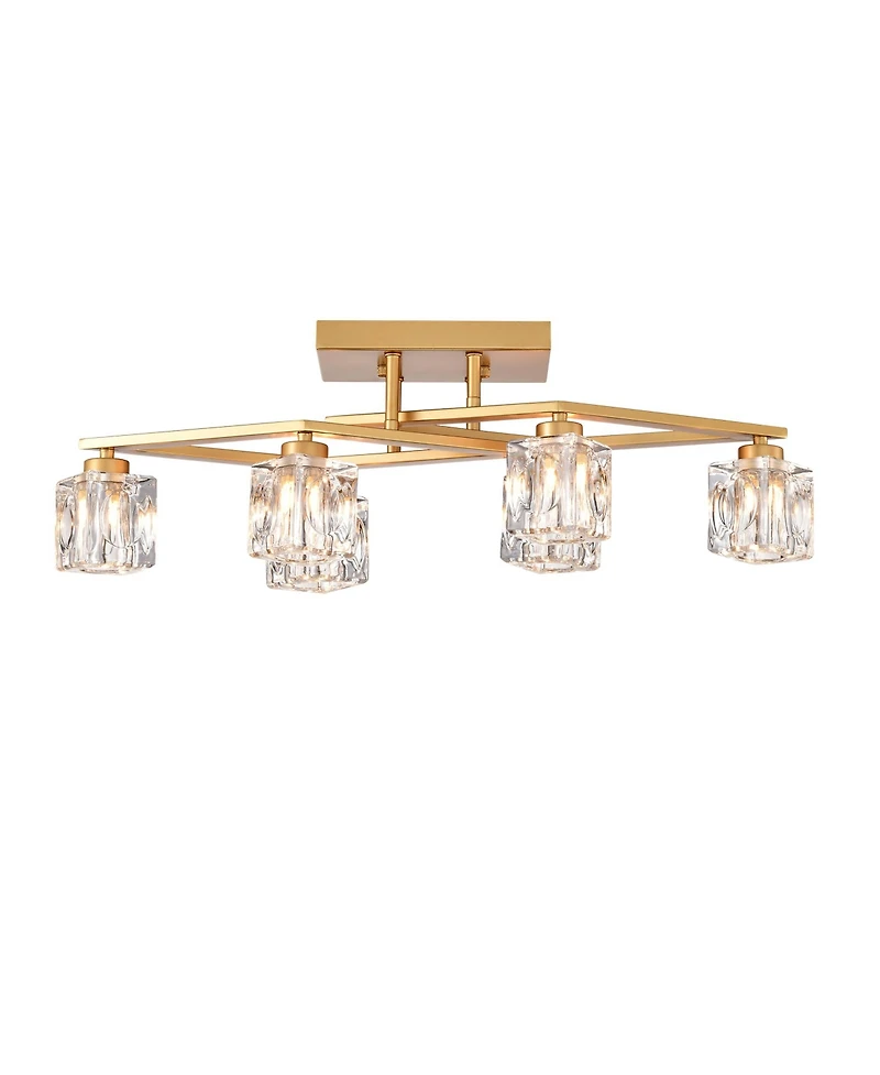 Streamdale 6-Light Crystal Dining Room Ceiling Lamp (Bulbs Included)