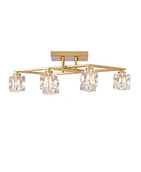 Streamdale 6-Light Crystal Dining Room Ceiling Lamp (Bulbs Included)