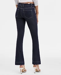 Madden Girl Juniors' Mid-Rise Pintuck Bootcut Jeans