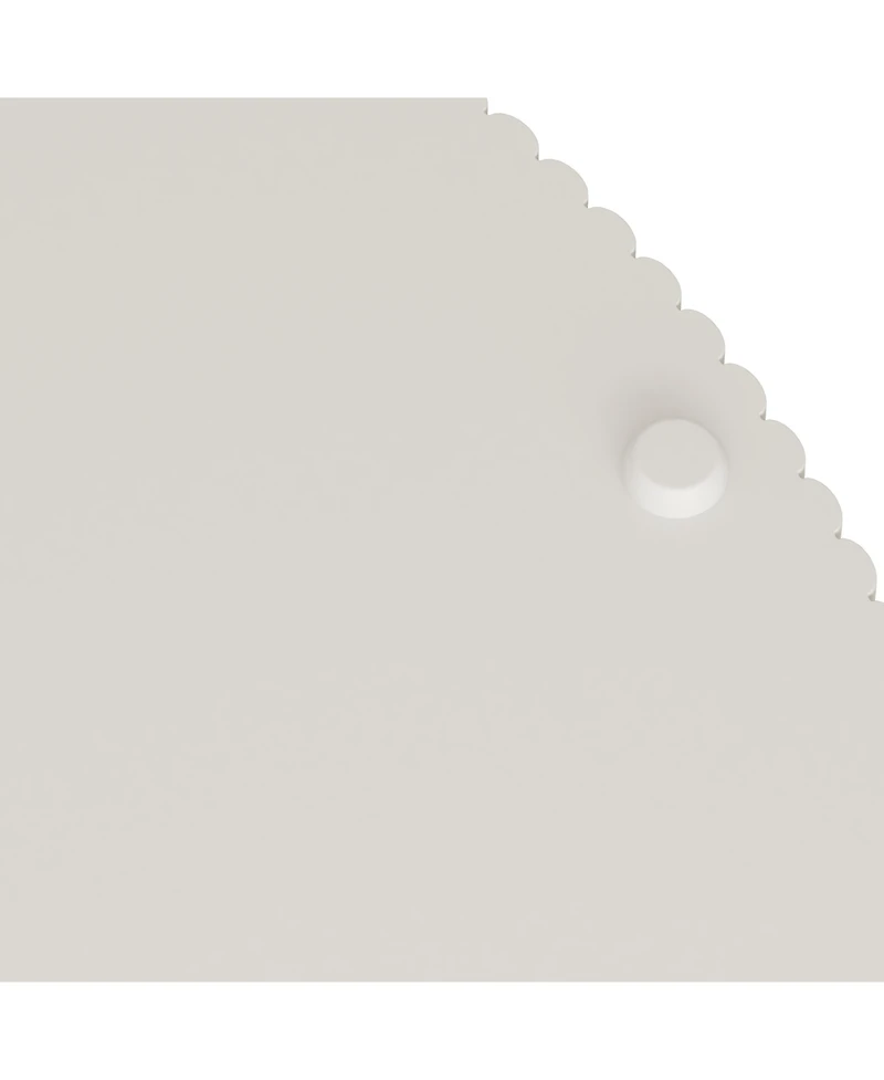 Streamdale Round Coffee Table with Storage, Modern Vertical Stripe Design