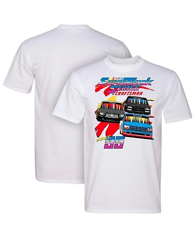 Nascar Classics Men's White Craftsmen Truck Series Retro Tri-Blend T-Shirt