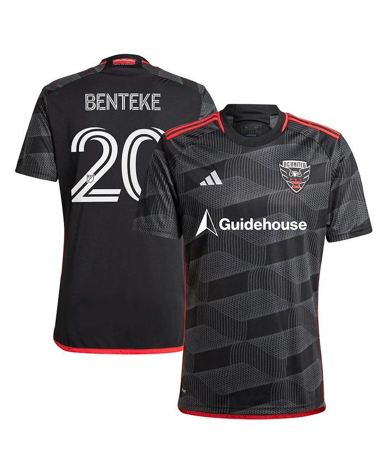 Adidas Men's Christian Benteke Black D.c. United 2024 The Icon Kit Replica Player Jersey