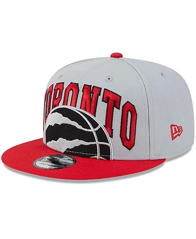New Era Men's Gray/Red Toronto Raptors Tip-Off Two-Tone 9FIFTY Snapback Hat