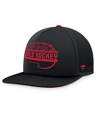 Fanatics Men's Black/Red New Jersey Devils Authentic Pro Hometown Rink Foam Trucker Snapback Hat