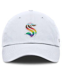 Fanatics Men's White Seattle Kraken Pride Adjustable Hat