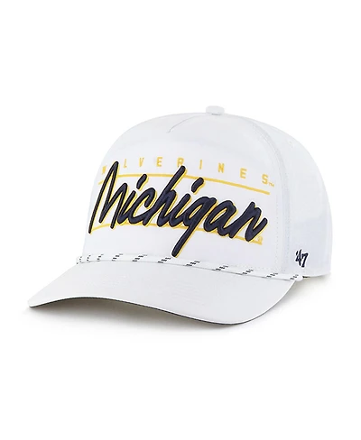 '47 Brand Men's White Michigan Wolverines Condor Hitch Brrr Adjustable Hat