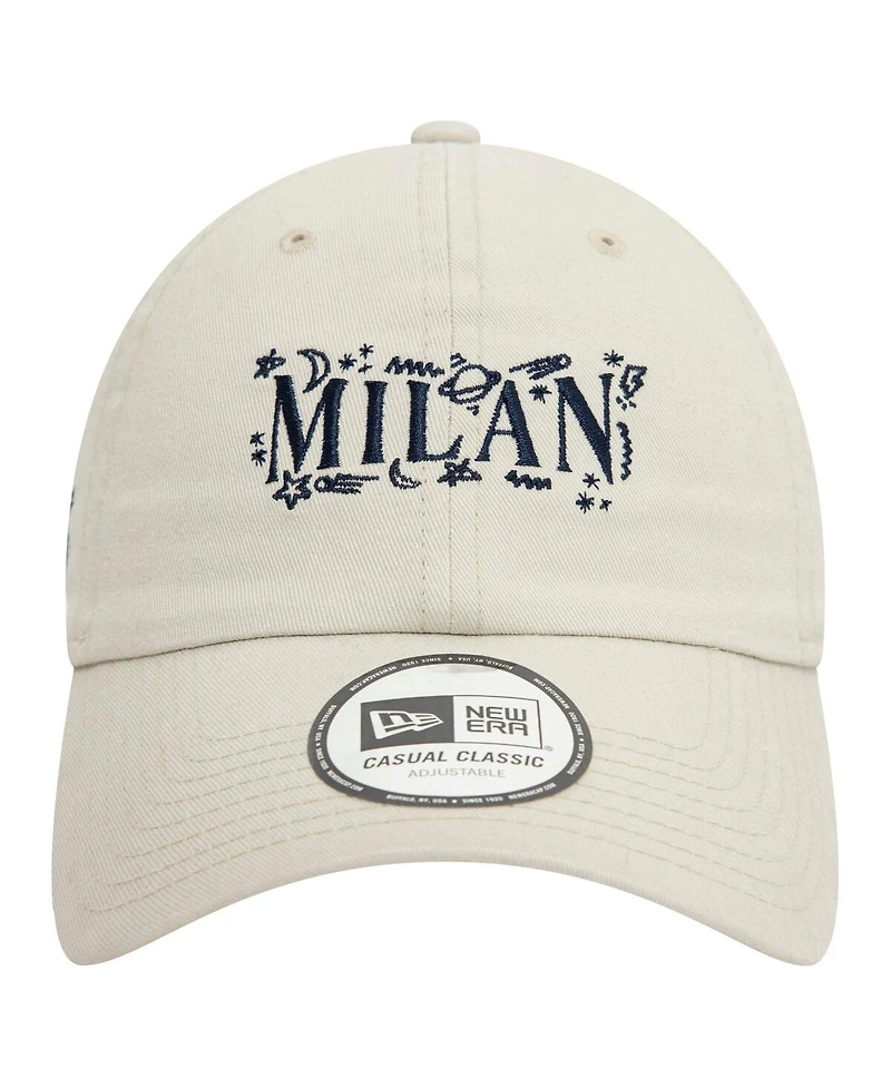 New Era Men's Tan Ac Milan Scribble 9TWENTY Adjustable Hat