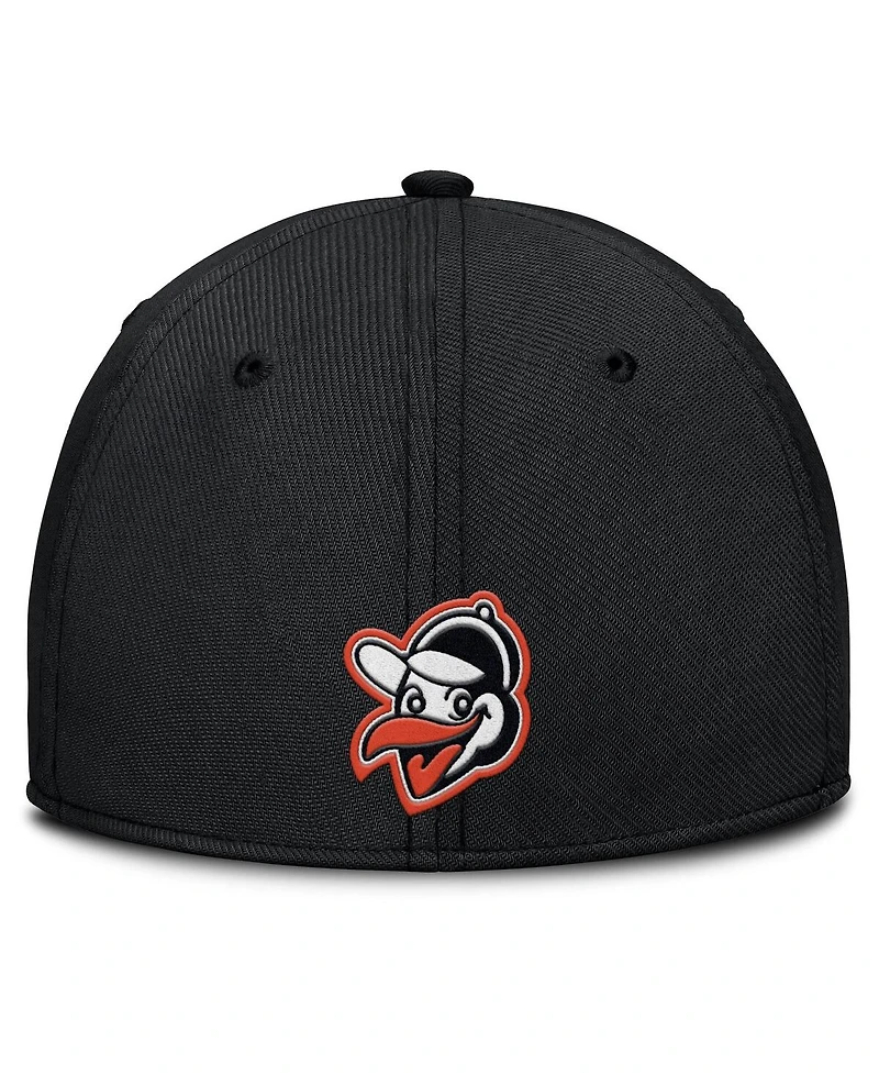 Nike Men's Gray/Black Baltimore Orioles Rise Swoosh Performance Flex Hat
