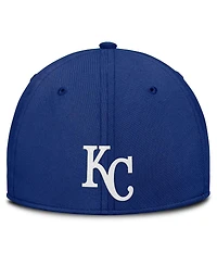 Nike Men's Gray/Royal Kansas City Royals Rise Swoosh Performance Flex Hat