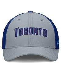Nike Men's Gray/Royal Toronto Blue Jays Rise Swoosh Performance Flex Hat