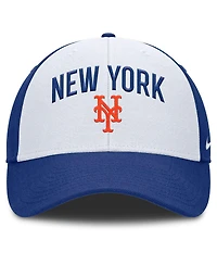 Nike Men's White/Royal New York Mets Club Performance Adjustable Hat