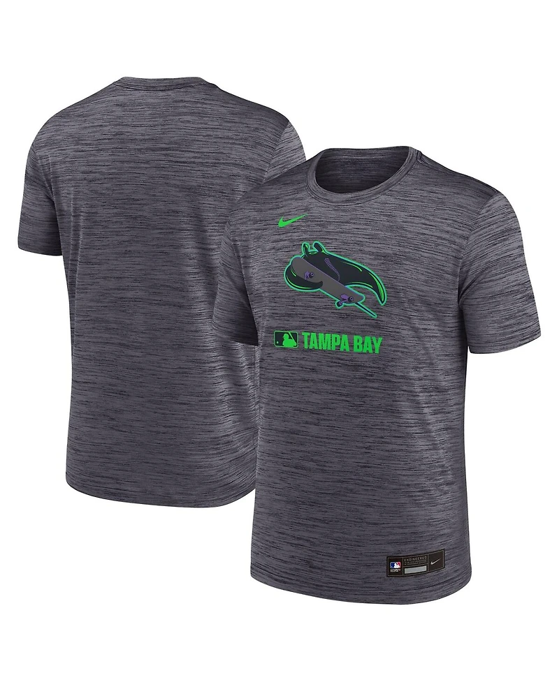 Nike Men's Black Tampa Bay Rays 2025 City Connect Authentic Collection Velocity Performance T-Shirt